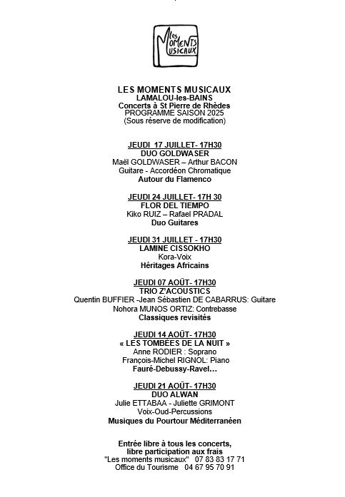 MOMENTS MUSICAUX