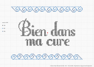 Point de croix – « Bien dans ma cure »