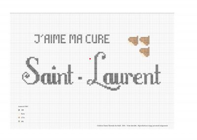 Point de croix – « J’aime ma cure à Saint-Laurent »