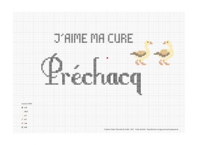 Point de croix – « J’aime ma cure à Préchacq »