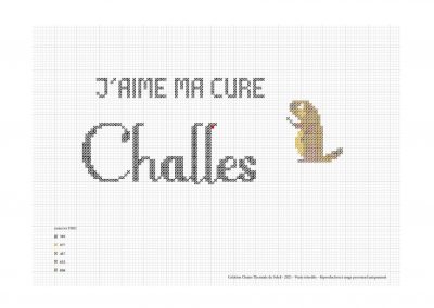 Point de croix – « J’aime ma cure à Challes »