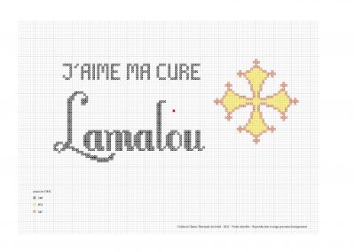 Point de croix – « J’aime ma cure à Lamalou »