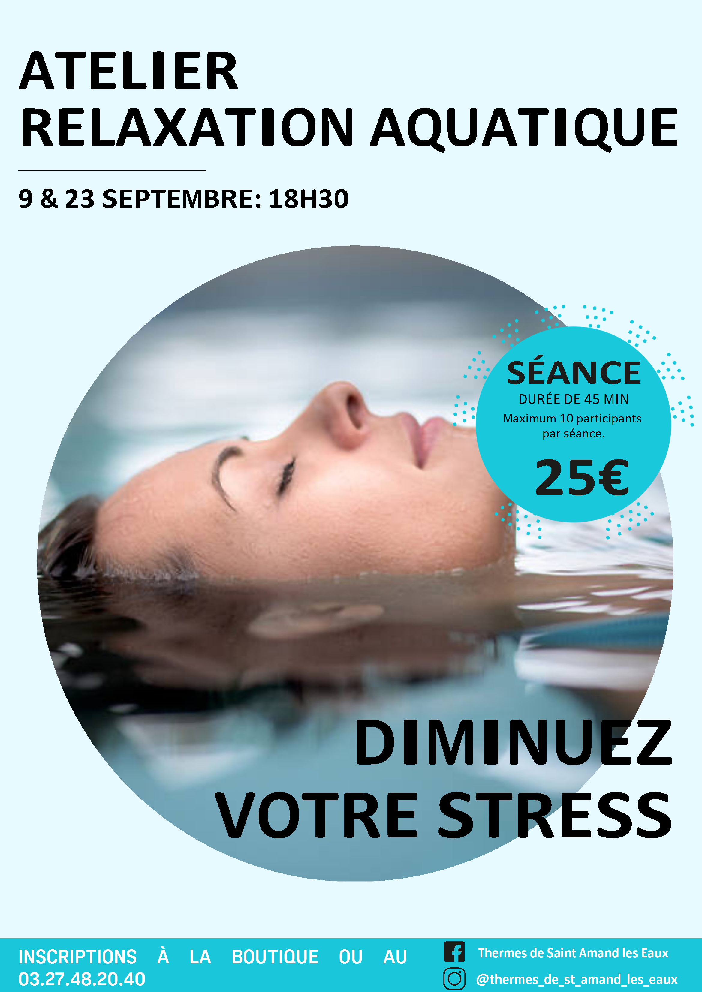 ATELIER RELAXATION AQUATIQUE DE SEPTEMBRE
