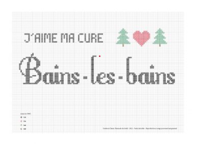 Point de croix – « J’aime ma cure à Bains-les-Bains »