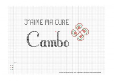 Point de croix – « J’aime ma cure à Cambo »