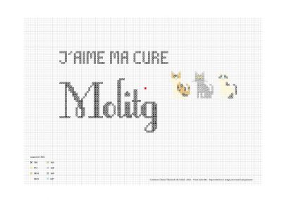 Point de croix – « J’aime ma cure à Molitg »
