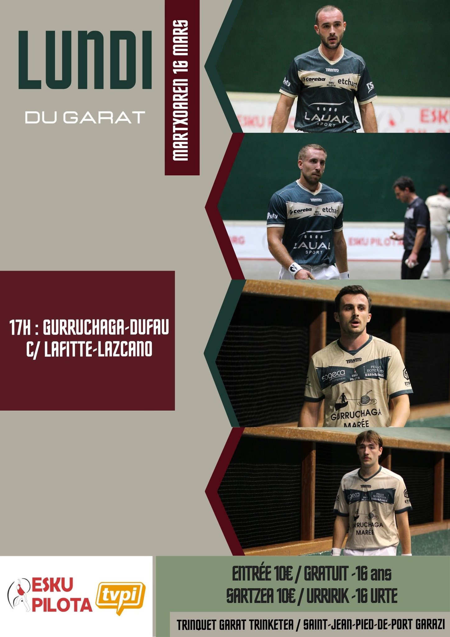 PELOTE BASQUE A MAIN NUE