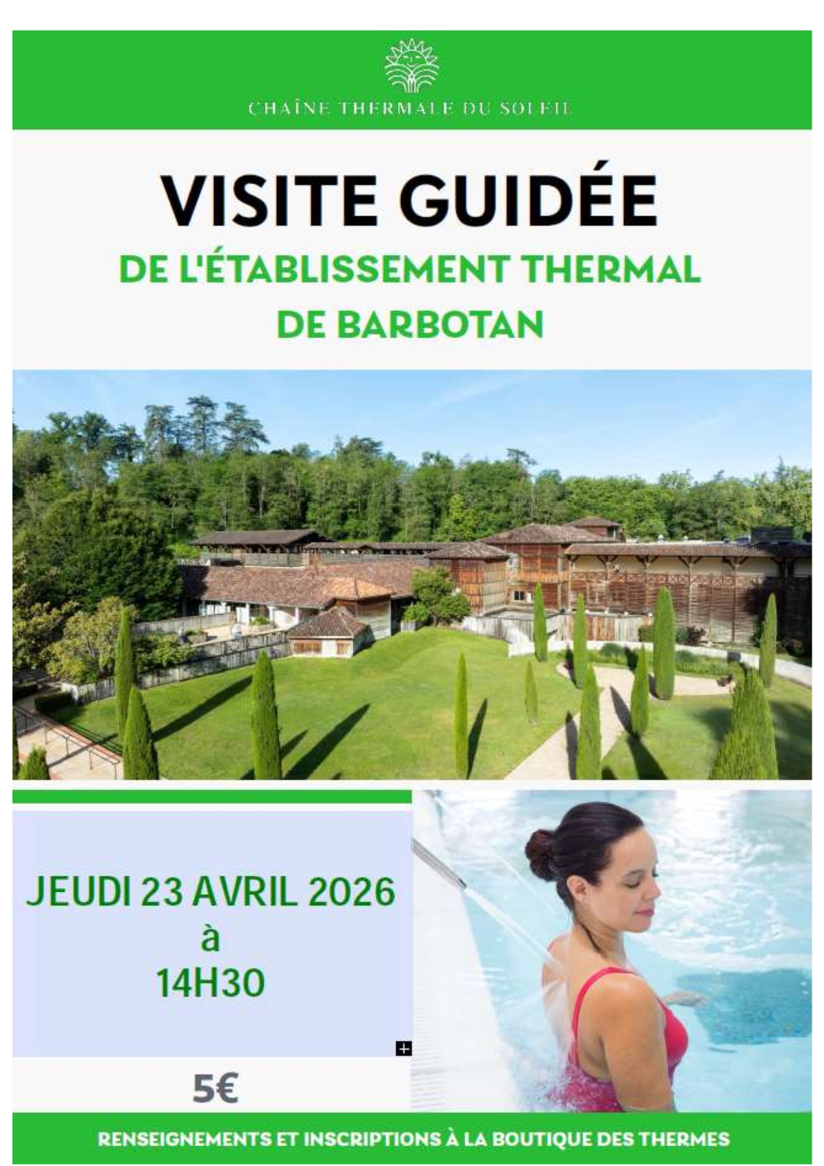 VISITE GUIDEE DE BARBOTAN LES THERMES