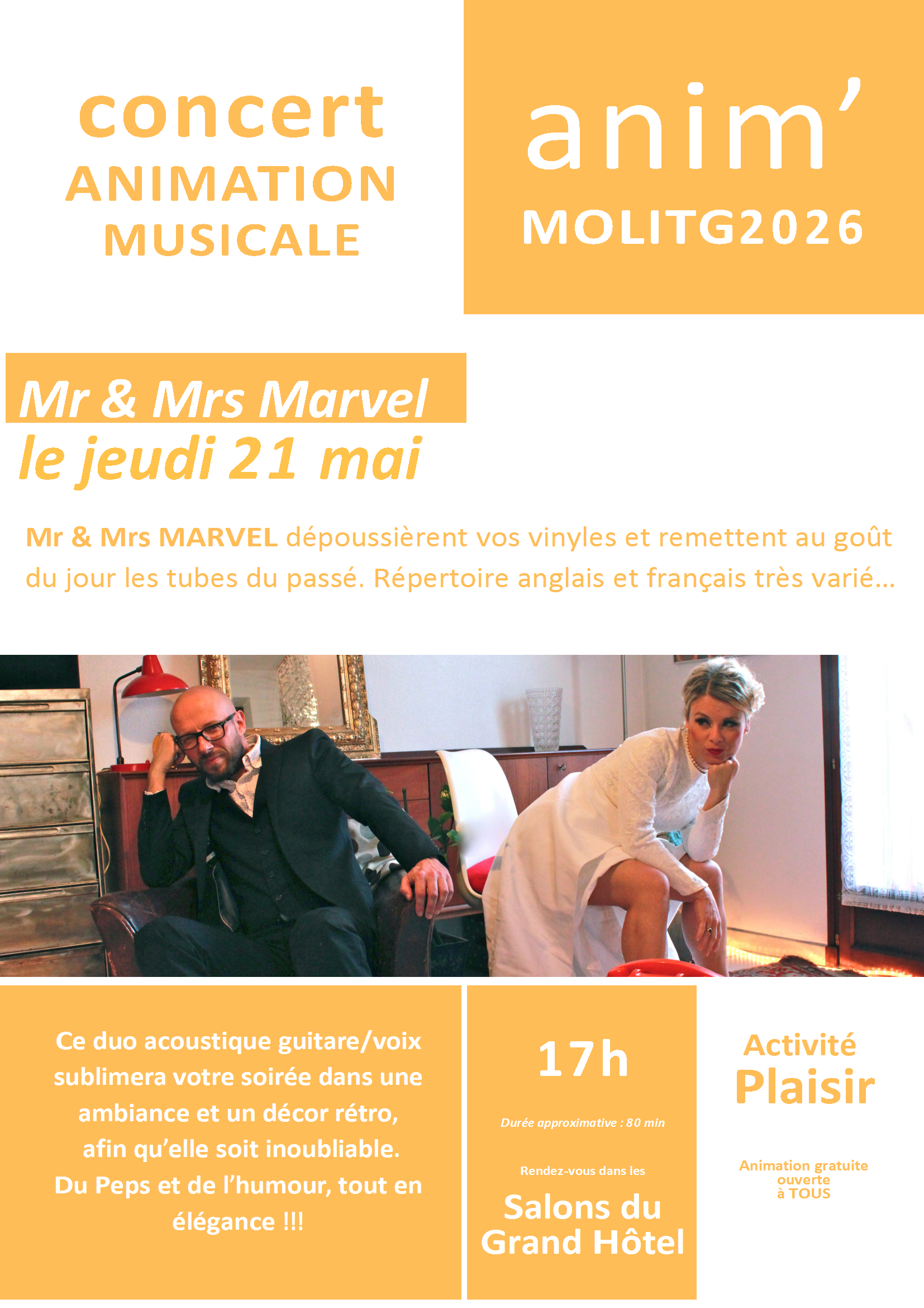 ANIMATION MUSICALE: MR ET MME MARVEL