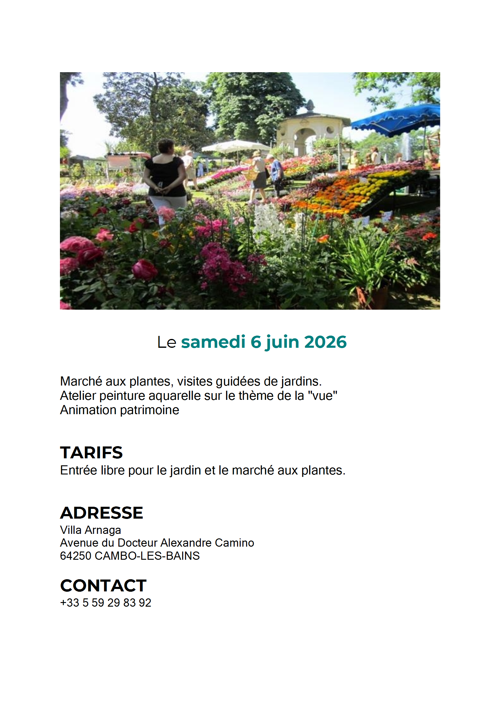 MARCHE AUX PLANTES A CAMBO LES BAINS