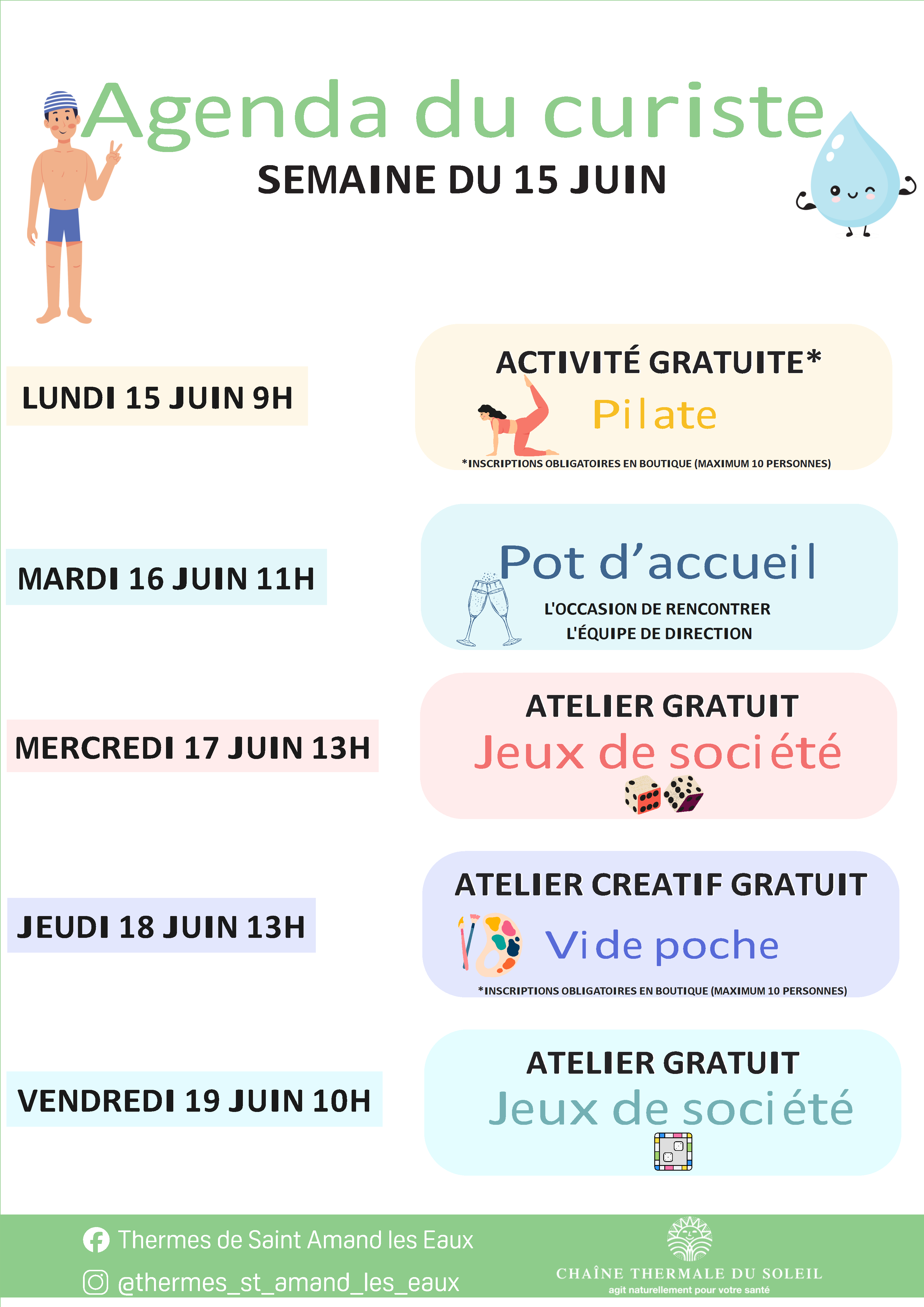 SEMAINE DU 15 JUIN