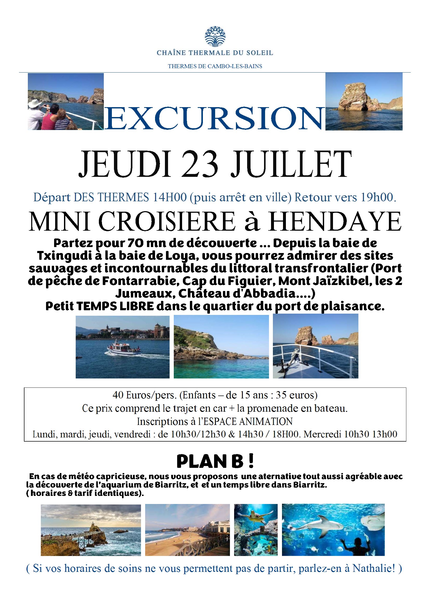 EXCURSION MINI CROISIERE A HENDAYE