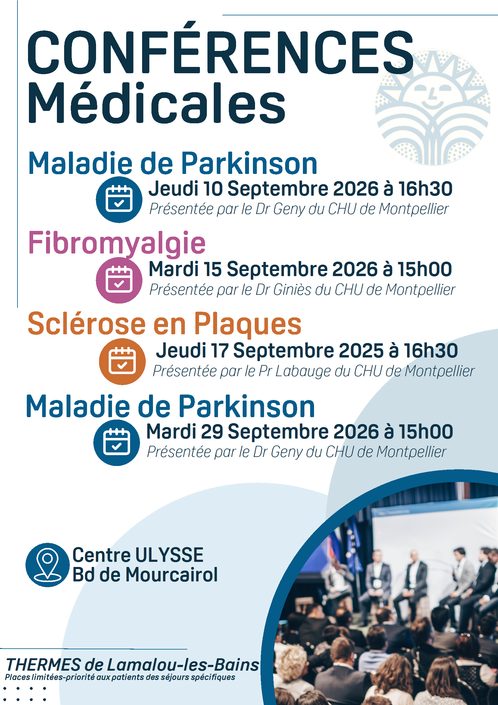 CONFERENCES MEDICALES SEPTEMBRE 2026